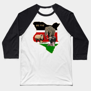 BigFive on safari in Kenya / Africa Baseball T-Shirt